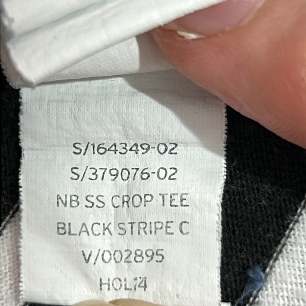 🌞 Gap black & white short sleeve breast pocket oval neck tee M - Picture 6 of 16